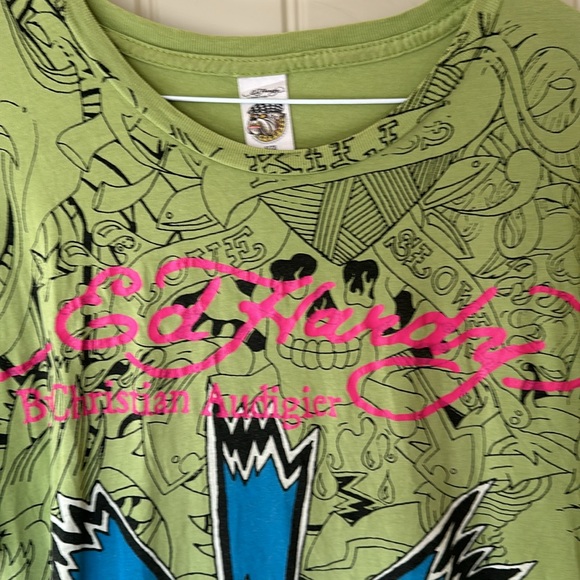 Ed Hardy by Christian audigier size large top - Picture 3 of 4
